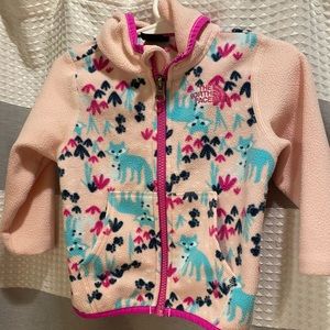 The North Face Jacket Baby 12-18 months Great Condition Pink & Blue Fox